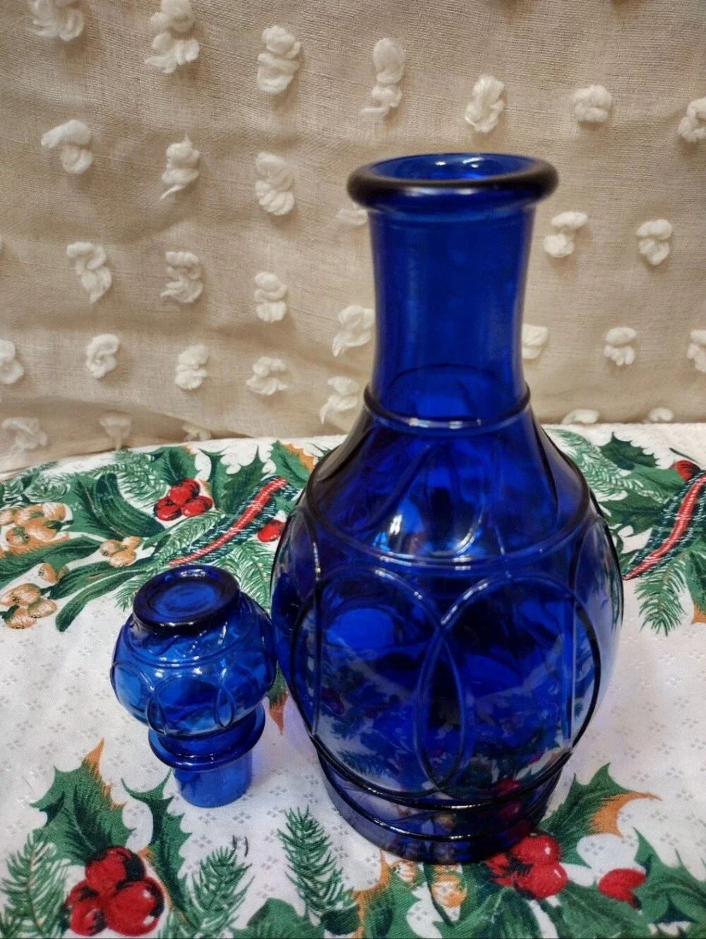 Ring Of Rings Cobaltby Maryland Glass Company Decanter and Stopper